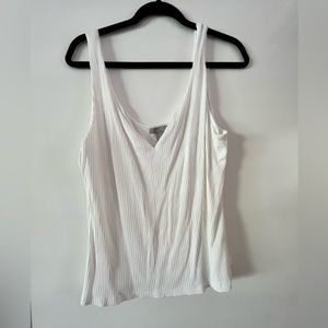 H&M white ribbed tank top